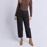 Foxwood | Ambrose Barrel Jean - Black