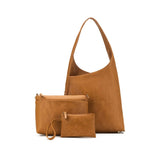 Black Caviar Designs | Sara Hobo Handbag 3pc - Tan