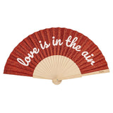 Love Is In The Air Fan - Red Glitter