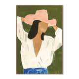 Faceless Cowgirl Canvas Print 80x120cm