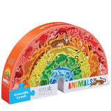 Crocodile Creek | Rainbow Puzzle 100pc - Animals