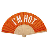I'm Hot Fan - Orange Glitter