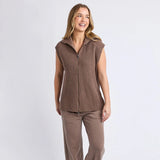 Foxwood | Zip Knit Vest - Brown