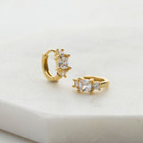 Zafino | Portia Crystal Huggie - Gold