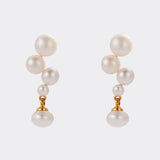 Zafino | Luna Pearl Earring - Gold