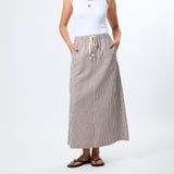 Stella + Gemma | Leena Skirt - Choc Stripe