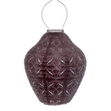 Jar 30cm Solar Lantern - Plum