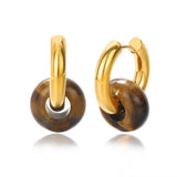 Greenwood Designs | Astrid Hoops - Tiger Eye