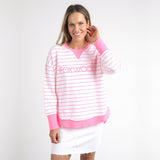 Foxwood | Simplified Stripe Crew - Neon Rose