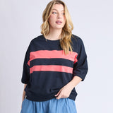 Elm | Nico Sweat - Navy & Sugar Coral