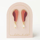 Middle Child | Nautilus Earrings - Bordo