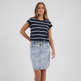 Foxwood | Manly Stripe Tee - Navy/White Stripe