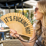 It's Fucking Hot Fan - Gold Glitter