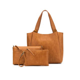 Black Caviar Designs | Grande Evelyn Hobo Tote 3pc - Tan