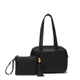 Angelique 2 Piece Bowler Bag - Black