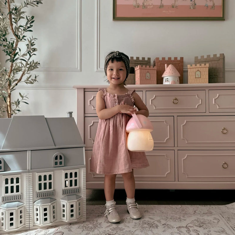 Little Belle | Fairy House Carry Lantern - Pink & White