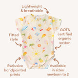 Short Sleeve Bodysuit - Beach Fun