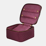 Tonic | Herringbone Jewellery Cube - Plum