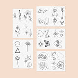 Fine Line Pack Temporary Tattoos