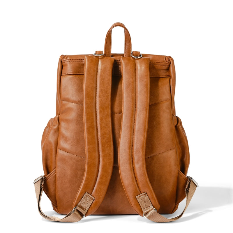 OiOi | Signature Nappy Backpack - Tan Faux Leather