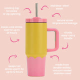 Annabel Trends | Wave Super Sip 850ml - Yellow & Pink