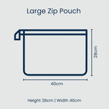 Project Ten | Large Zip Pouch - Rugby Stripe