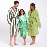 Hommey | Terry Robe - Matcha Stripes