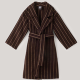 Hommey | Pinstripe Robe - Espresso