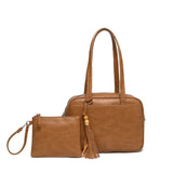 Angelique 2 Piece Bowler Bag - Tan