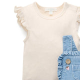 Purebaby | Broderie Overall Set - Birdie Broderie