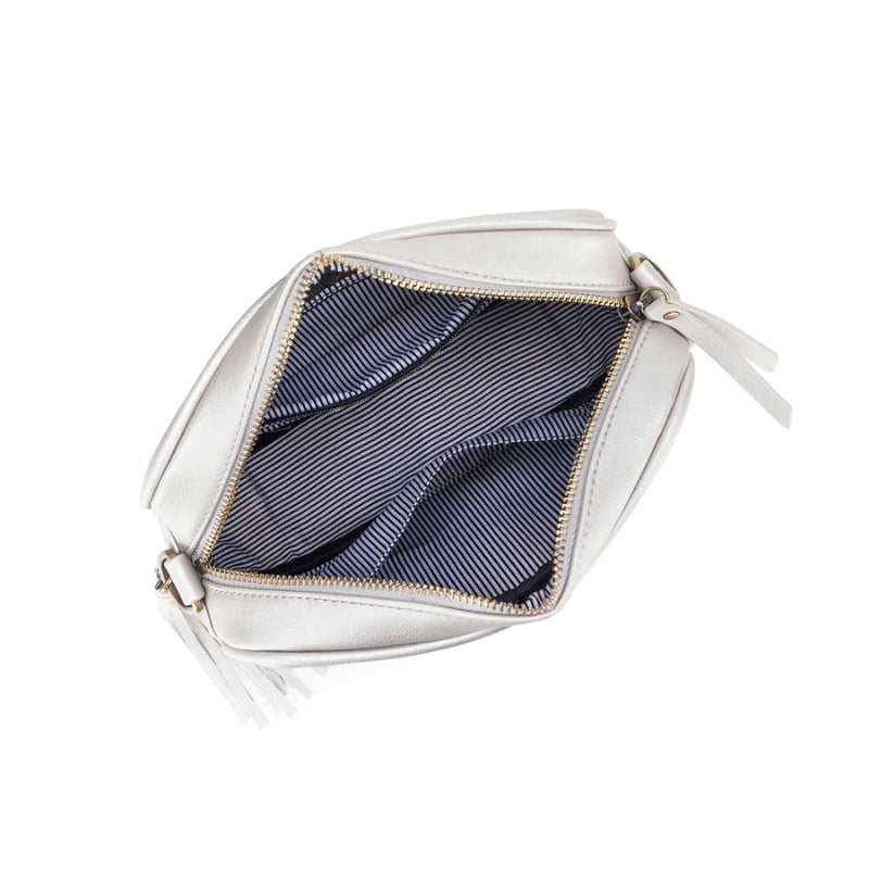 Black Caviar Designs | Raven Crossbody Bag - Silver
