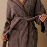 Hommey | Hooded Marle Robe - Maple