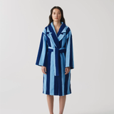 Hommey | Stripe Terry Robe - Blueberry