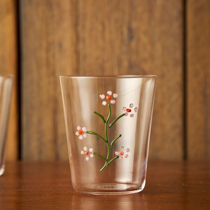 Glass Tumbler - Wax Flower Botanical Icons