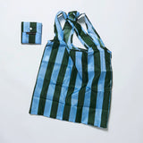 Project Ten | Pocket Shopper - Green Blue Stripe