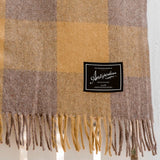 The Grampians Goods Co | Recycled Wool Check Blanket - Wattleseed