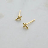 Zafino | Cross Stud Earring - Gold