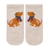 Toshi | Organic Socks Ankle Jacquard - Puppy Dog