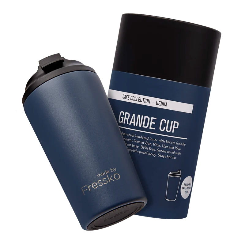 Made By Fressko | Denim GRANDE Stainless Steel Reusable Cup 475ml