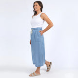 Elm | Penny Utility Skirt - Mid Blue Wash