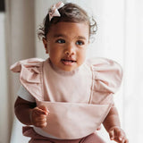 Snuggle Hunny | Frill Snuggle Bib - Nude