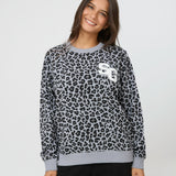 Stella + Gemma | Essential Sweatshirt - Grey Leopard
