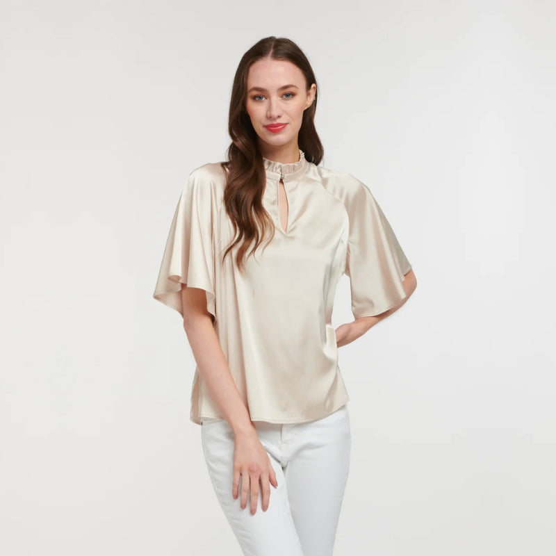 365 Days | Angelica Satin Top - Champagne