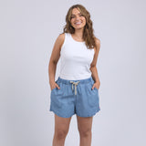 Elm | Elliot Chambray Short - Mid Blue Wash