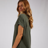 Foxwood | Allison Tee Dress - Khaki