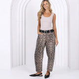 Leo Barrel Jeans - Leopard