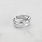 Zafino | Double Adjustable Ring - Silver