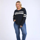 Elm | Adora Long Sleeve Tee - Navy