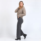 Foxwood | Sarah Wide Leg Jean - Washed Black