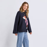 Elm | Annie Intarsia Knit - Navy